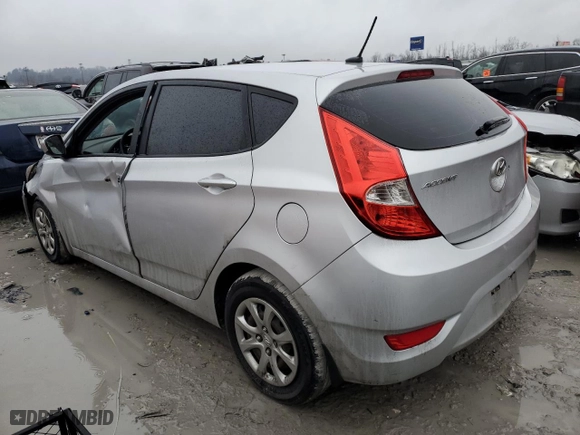 2014 Hyundai Accent GS with VIN KMHCT5AE7EU161744, listed as a Copart auction lot 43240345 with 131,176 mi miles and Salvage Title. Bid and sale history available at carsss.com. Image 2.