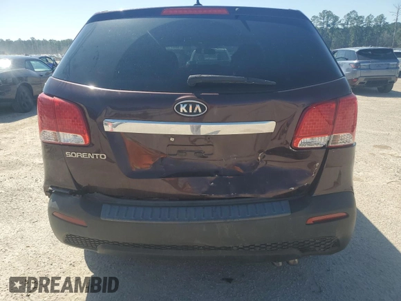 2012 Kia Sorento LX with VIN 5XYKTCA6XCG239428, listed as a Copart auction lot 48671735 with 173,091 mi miles and Salvage Title. Bid and sale history available at carsss.com. Image 6.