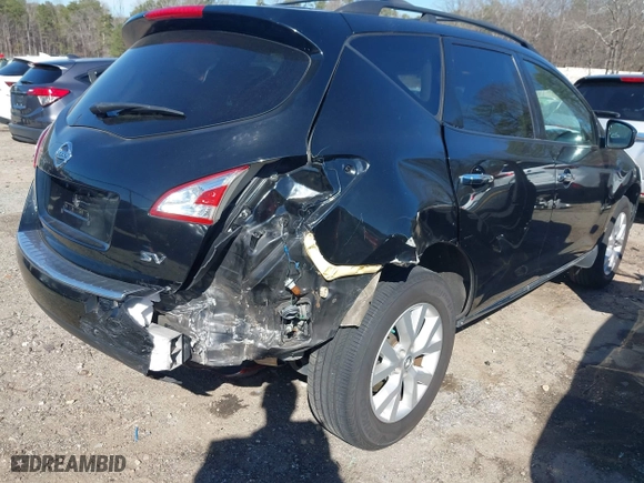 2011 Nissan Murano SV with VIN JN8AZ1MW2BW177233, listed as a IAAI auction lot 41674666 with 132,200 mi miles. Bid and sale history available at carsss.com. Image 4.