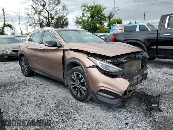 2018 Infiniti QX30 Premium with VIN SJKCH5CR7JA041151, listed as a Copart auction lot 65256585 with 129,102 mi miles and Salvage title. Bid and sale history available at DreamBid. Image 4.