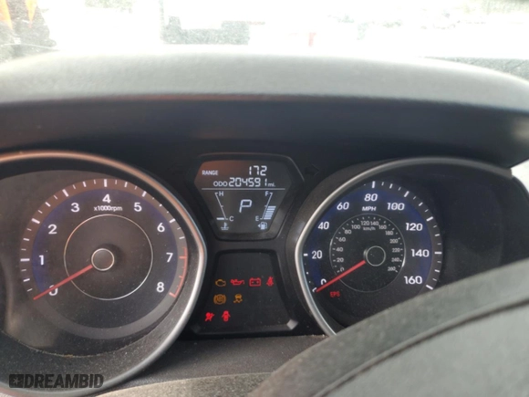 2012 Hyundai Elantra GLS with VIN 5NPDH4AEXCH096867, listed as a Copart auction lot 47478425 with 204,591 mi miles and Salvage Title. Bid and sale history available at carsss.com. Image 9.