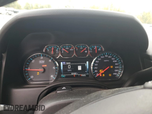 2019 GMC Yukon XL SLT with VIN 1GKS2GKC6KR341781, listed as a Copart auction lot 77468734 with 93,482 mi miles and Salvage Title. Bid and sale history available at DreamBid. Image 9.