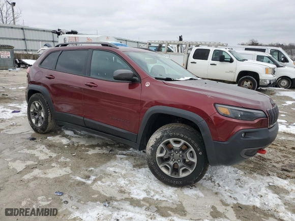 2019 Jeep Cherokee Trailhawk with VIN 1C4PJMBX6KD311666, listed as a Copart auction lot 45935065 with 60,014 mi miles and Salvage Title. Bid and sale history available at carsss.com. Image 4.
