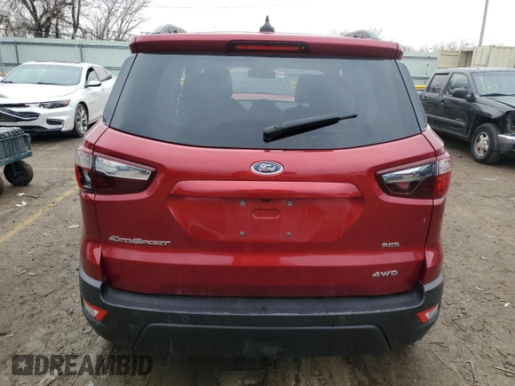 2018 Ford EcoSport SES with VIN MAJ6P1CL1JC198949, listed as a Copart auction lot 42748455 with 91,266 mi miles and Salvage Title. Bid and sale history available at DreamBid. Image 6.