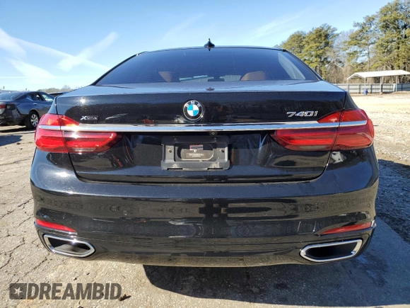2017 BMW 7 Series 740i xDrive with VIN WBA7E4C5XHGU99338, listed as a Copart auction lot 39952414 with 51,938 mi miles. Bid and sale history available at carsss.com. Image 6.
