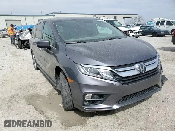 2019 Honda Odyssey EX-L with VIN 5FNRL6H77KB045363, listed as a Copart auction lot 49077865 with 66,701 mi miles and Salvage Title. Bid and sale history available at DreamBid. Image 12.