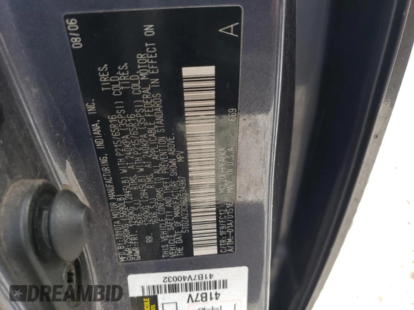 2006 Toyota Sienna CE with VIN 5TDZA23C86S534987, listed as a Copart auction lot 49209865 with 0 mi miles and Salvage Title. Bid and sale history available at carsss.com. Image 14.