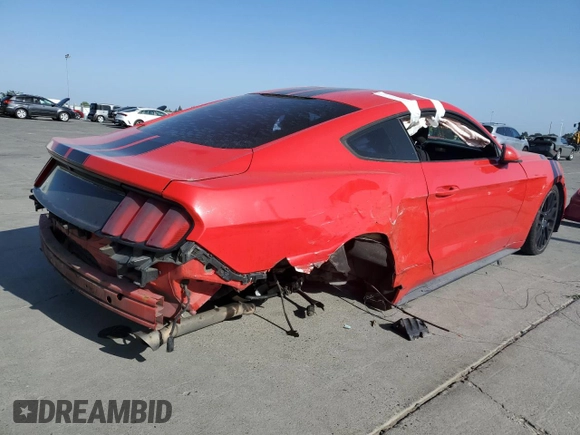 2015 Ford Mustang V6 with VIN 1FA6P8AM3F5345921, listed as a Copart auction lot 59231455 with 130,844 mi miles and Salvage title. Bid and sale history available at DreamBid. Image 3.