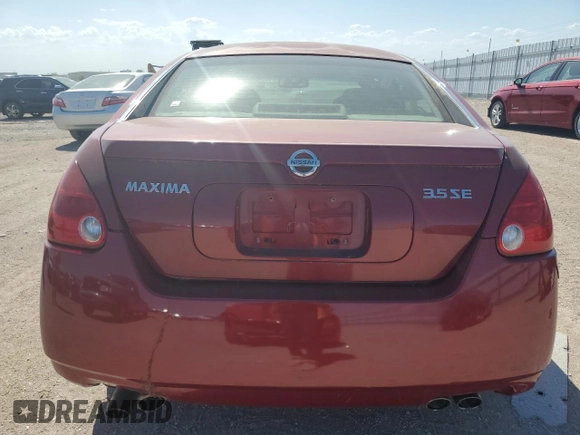 2006 Nissan Maxima SL with VIN 1N4BA41E06C858038, listed as a Copart auction lot 81987274 with 158,836 mi miles and Salvage title. Bid and sale history available at DreamBid. Image 6.