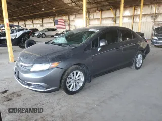 2012 Honda Civic EX with VIN 2HGFB2F83CH545950, listed as a Copart auction lot 52425815 with 91,623 mi miles and Salvage Title. Bid and sale history available at DreamBid. Image 1.