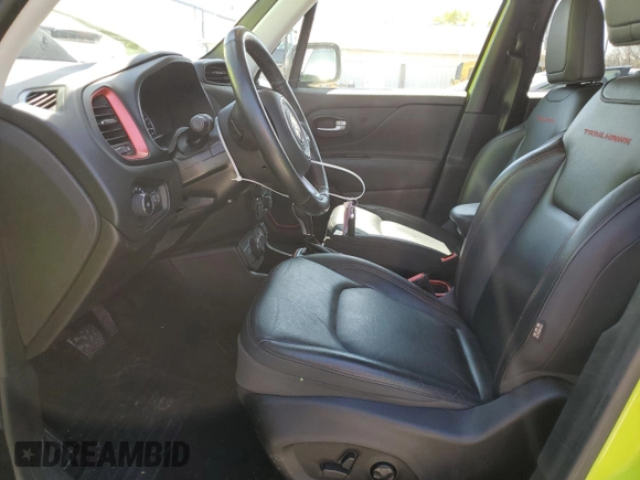 2018 Jeep Renegade Trailhawk with VIN ZACCJBCB0JPH49959, listed as a Copart auction lot 51521625 with 37,152 mi miles and Salvage Title. Bid and sale history available at carsss.com. Image 7.