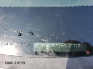 2006 Mazda MX-5 Miata Touring z VIN JM1NC25F260121773, wystawiony jako Copart lot #55887175 z przebiegiem Nie podano mil oraz Szkoda całkowita • Salvage title. Historia ofert i sprzedaży dostępna na DreamBid. Obrazek 12.