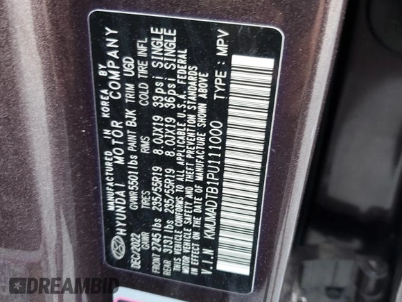 2023 Genesis GV70 2.5T z VIN KMUMADTB1PU111000, wystawiony jako Copart lot #48490905 z przebiegiem 38 814 mil mil oraz Szkoda całkowita • Salvage title. Historia ofert i sprzedaży dostępna na DreamBid. Obrazek 13.