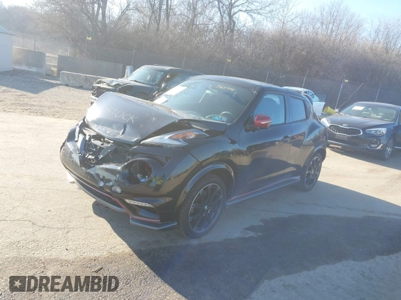 2015 Nissan Juke SV with VIN JN8AF5MV6FT565998, listed as a IAAI auction lot 41773062 with 153,208 mi miles. Bid and sale history available at carsss.com. Image 18.