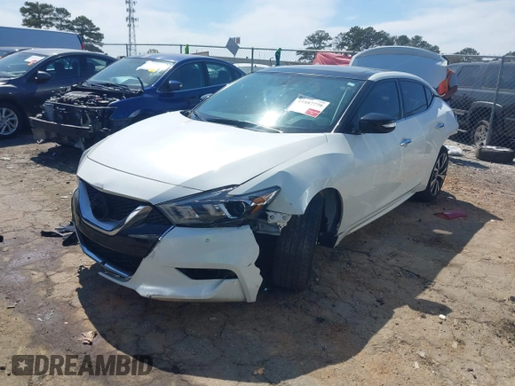 2016 Nissan Maxima 3.5 SV with VIN 1N4AA6AP8GC448226, listed as a IAAI auction lot 41887779 with 110,001 mi miles. Bid and sale history available at carsss.com. Image 2.