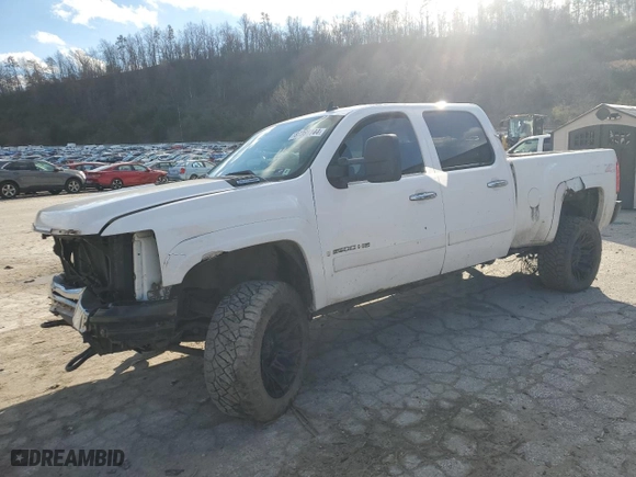 2008 Chevrolet Silverado 2500HD Work Truck with VIN 1GCHK23698F117075, listed as a Copart auction lot 87365144 with NaN miles and Salvage Title. Bid and sale history available at carsss.com. Image 1.