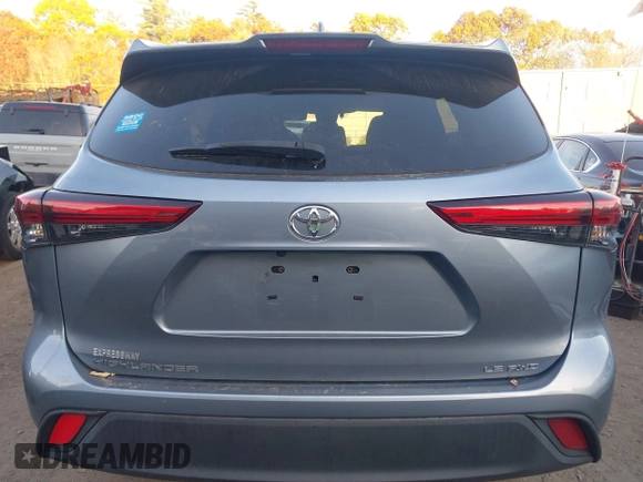 2020 Toyota Highlander LE with VIN 5TDBZRBH0LS019638, listed as a IAAI auction lot 40786491 with 46,798 mi miles and . Bid and sale history available at DreamBid. Image 16.