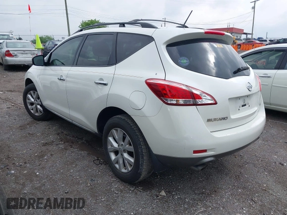 2013 Nissan Murano LE with VIN JN8AZ1MU0DW209419, listed as a IAAI auction lot 42135318 with 173,256 mi miles. Bid and sale history available at carsss.com. Image 3.