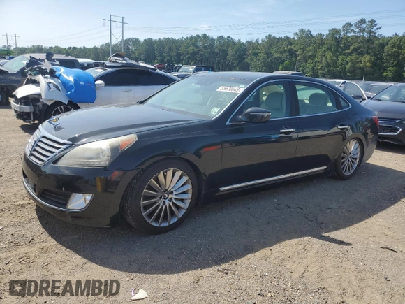 2014 Hyundai Equus Signature with VIN KMHGH4JHXEU085606, listed as a Copart auction lot 55570645 with 114,951 mi miles and Salvage title. Bid and sale history available at DreamBid. Image 1.