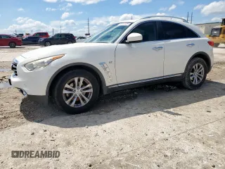 2014 Infiniti QX70 z VIN JN8CS1MU7EM450565, wystawiony jako Copart lot #55931325 z przebiegiem 159 813 mil mil oraz Szkody całkowita. Historia ofert i sprzedaży dostępna na DreamBid. Obrazek 1.