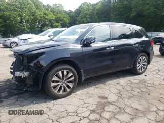 2014 Acura MDX Technology with VIN 5FRYD3H4XEB014110, listed as a Copart auction lot 57152635 with 123,952 mi miles and Salvage title. Bid and sale history available at DreamBid. Image 1.