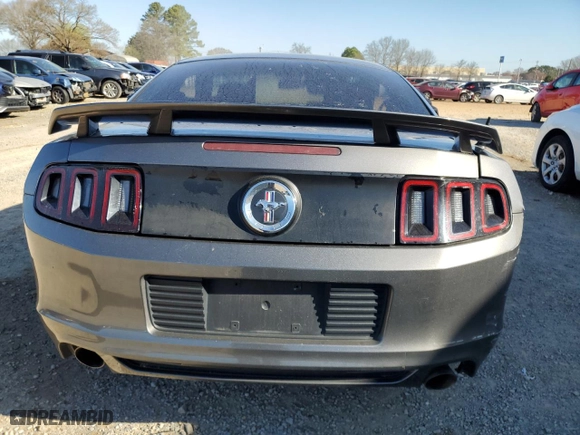 2014 Ford Mustang V6 with VIN 1ZVBP8AM1E5258846, listed as a Copart auction lot 49607335 with 98,627 mi miles and Salvage Title. Bid and sale history available at carsss.com. Image 6.