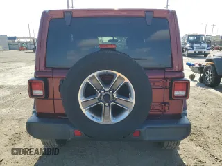 2021 Jeep Wrangler Unlimited Sahara with VIN 1C4HJXEN8MW613404, listed as a Copart auction lot 57155305 with 48,379 mi miles and Salvage title. Bid and sale history available at DreamBid. Image 6.