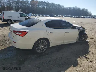2016 Maserati Ghibli with VIN ZAM57XSAXG1167773, listed as a Copart auction lot 46607705 with 62,421 mi miles and Salvage Title. Bid and sale history available at carsss.com. Image 3.