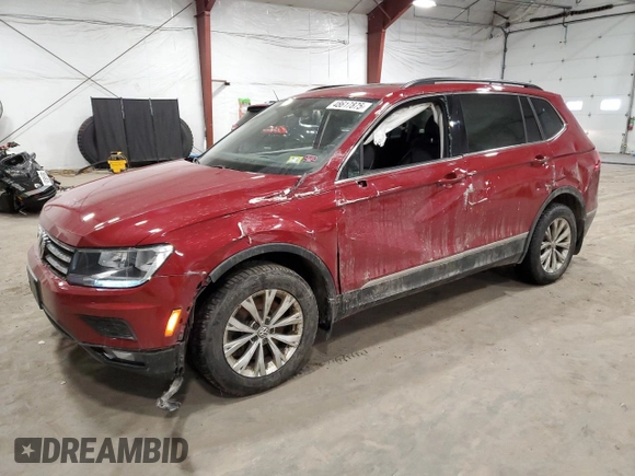 2018 Volkswagen Tiguan SEL z VIN 3VV2B7AX5JM017710, wystawiony jako Copart lot #48617875 z przebiegiem 63 466 mil mil oraz Szkoda całkowita • Salvage title. Historia ofert i sprzedaży dostępna na DreamBid. Obrazek 1.
