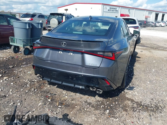 2023 Lexus IS 500 F Sport Performance z VIN JTHAP1D21P5003423, wystawiony jako IAAI lot #42107835 z przebiegiem 18 638 mil mil oraz . Historia ofert i sprzedaży dostępna na DreamBid. Obrazek 4.