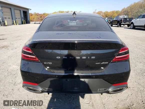 2022 Genesis G70 3.3T with VIN KMTG54TE4NU096876, listed as a Copart auction lot 78324464 with 32,349 mi miles and Salvage Title. Bid and sale history available at DreamBid. Image 6.