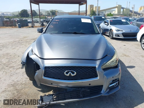 2014 Infiniti Q50 Premium with VIN JN1BV7AP5EM672766, listed as a IAAI auction lot 42107952 with 66,929 mi miles. Bid and sale history available at carsss.com. Image 12.