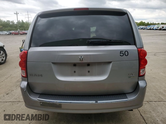 2013 Ram Cargo Van Tradesman with VIN 2C4JRGAG7DR697533, listed as a Copart auction lot 55309755 with 261,682 mi miles and Clean Title. Bid and sale history available at DreamBid. Image 6.