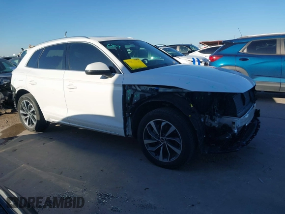 2022 Audi Q5 S line Premium Plus with VIN WA1EAAFY7N2116498, listed as a IAAI auction lot 42077807 with 24,996 mi miles and . Bid and sale history available at DreamBid. Image 1.