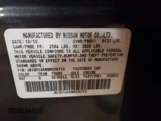 2011 Infiniti M37 with VIN JN1BY1AR8BM376710, listed as a Copart auction lot 79975754 with 64,135 mi miles and Salvage Title. Bid and sale history available at carsss.com. Image 12.