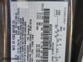 2020 Ford Fusion Plug-In Hybrid Titanium with VIN 3FA6P0SU5LR230939, listed as a Copart auction lot 77899134 with 104,656 mi miles and Salvage Title. Bid and sale history available at carsss.com. Image 12.