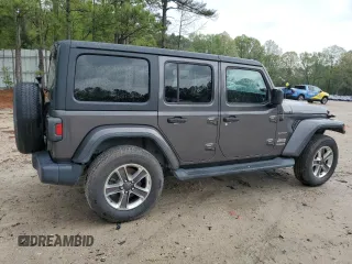 2020 Jeep Wrangler Unlimited Sahara with VIN 1C4HJXEN2LW149623, listed as a Copart auction lot 50906705 with 71,919 mi miles and Salvage title. Bid and sale history available at DreamBid. Image 3.
