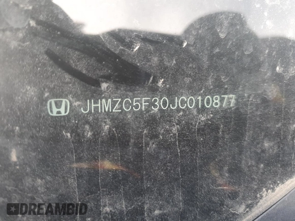 2018 Honda Clarity Touring with VIN JHMZC5F30JC010877, listed as a Copart auction lot 51686045 with Not Provided miles and Salvage Title. Bid and sale history available at DreamBid. Image 13.