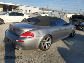 2009 BMW 6 Series 650i with VIN WBAEB535X9C224051, listed as a Copart auction lot 46105185 with 152,898 mi miles and Salvage Title. Bid and sale history available at carsss.com. Image 3.