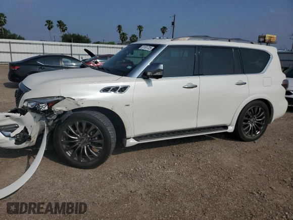 2015 Infiniti QX80 with VIN JN8AZ2NE2F9084048, listed as a Copart auction lot 51181725 with 199,096 mi miles and Salvage title. Bid and sale history available at DreamBid. Image 1.
