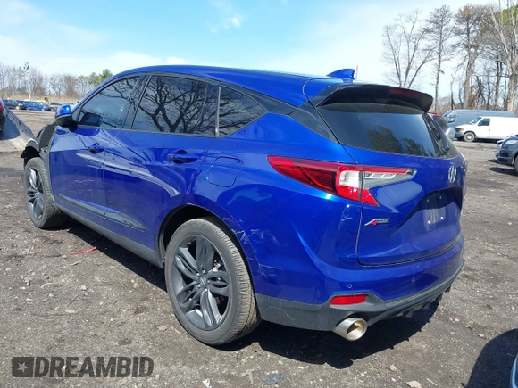 2022 Acura RDX w/A-Spec Package with VIN 5J8TC2H68NL012686, listed as a IAAI auction lot 42018498 with 33,308 mi miles. Bid and sale history available at carsss.com. Image 3.