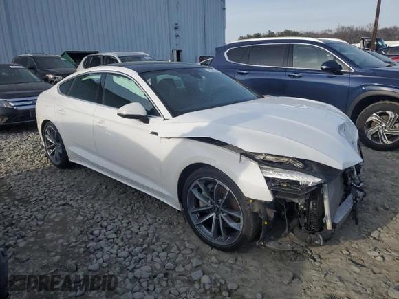 2023 Audi A5 Sportback S line Prestige z VIN WAUEACF5XPA031247, wystawiony jako Copart lot #46597395 z przebiegiem 34 097 mil mil oraz Szkoda całkowita • Salvage title. Historia ofert i sprzedaży dostępna na DreamBid. Obrazek 4.