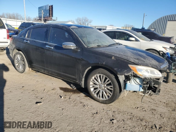 2011 Chrysler 200 Limited with VIN 1C3BC2FG4BN516372, listed as a Copart auction lot 46847875 with 121,915 mi miles and Salvage Title. Bid and sale history available at carsss.com. Image 4.
