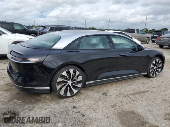 2022 Lucid Air Grand Touring z VIN 50EA1GBA6NA001280, wystawiony jako Copart lot #74004994 z przebiegiem Nie podano mil oraz Szkody całkowita. Historia ofert i sprzedaży dostępna na DreamBid. Obrazek 3.
