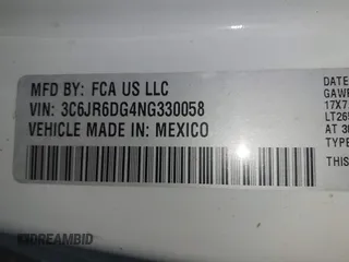 2022 Ram 1500 Tradesman z VIN 3C6JR6DG4NG330058, wystawiony jako IAAI lot #41903518 z przebiegiem 41 210 mil mil oraz . Historia ofert i sprzedaży dostępna na DreamBid. Obrazek 9.