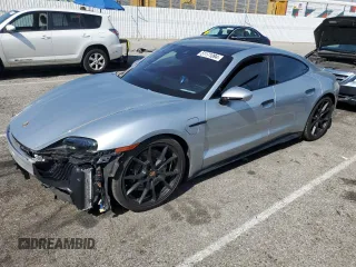 2022 Porsche Taycan GTS with VIN WP0AD2Y10NSA59887, listed as a Copart auction lot 51171094 with 9,406 mi miles and . Bid and sale history available at DreamBid. Image 1.