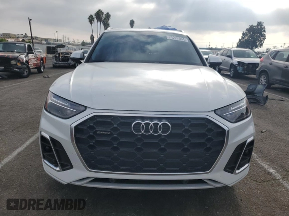 2023 Audi Q5 S line Premium with VIN WA1GAAFY8P2122385, listed as a Copart auction lot 71277064 with 13,629 mi miles and Salvage title. Bid and sale history available at DreamBid. Image 5.