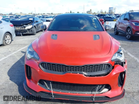 2020 Kia Stinger GT-Line with VIN KNAE15LA6L6081184, listed as a IAAI auction lot 41587668 with 52,168 mi miles. Bid and sale history available at carsss.com. Image 12.