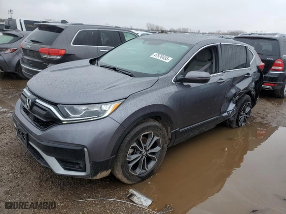 2022 Honda CR-V EX with VIN 2HKRW2H56NH634327, listed as a Copart auction lot 47570435 with 39,946 mi miles and Salvage Title. Bid and sale history available at carsss.com. Image 1.