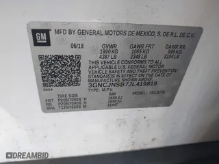 2018 Chevrolet Trax LS with VIN 3GNCJNSB7JL419819, listed as a IAAI auction lot 41762457 with 36,009 mi miles. Bid and sale history available at carsss.com. Image 9.